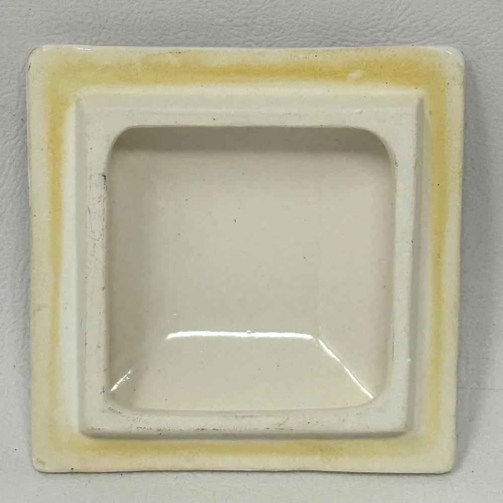 Floral 3 Inch Square Ceramic Lidded Jewelry Trinket Box 80s Oriental Gift Vanity